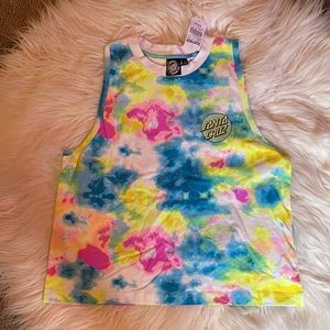 Santa Cruz Bright Tie Dye Tank Too Size Large NWT